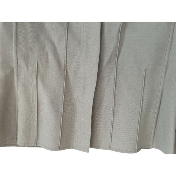 Women's Made in Italy Mirella Cavorso Wool Cardigan Jacket Beige Stitched - Picture 7 of 8